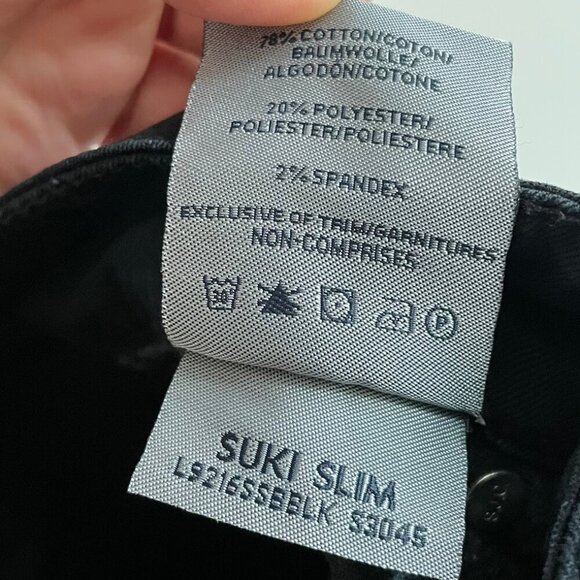 SILVER JEANS Suki Slim W28 L31 Black Women's Jeans, Flaw - Picture 12 of 16